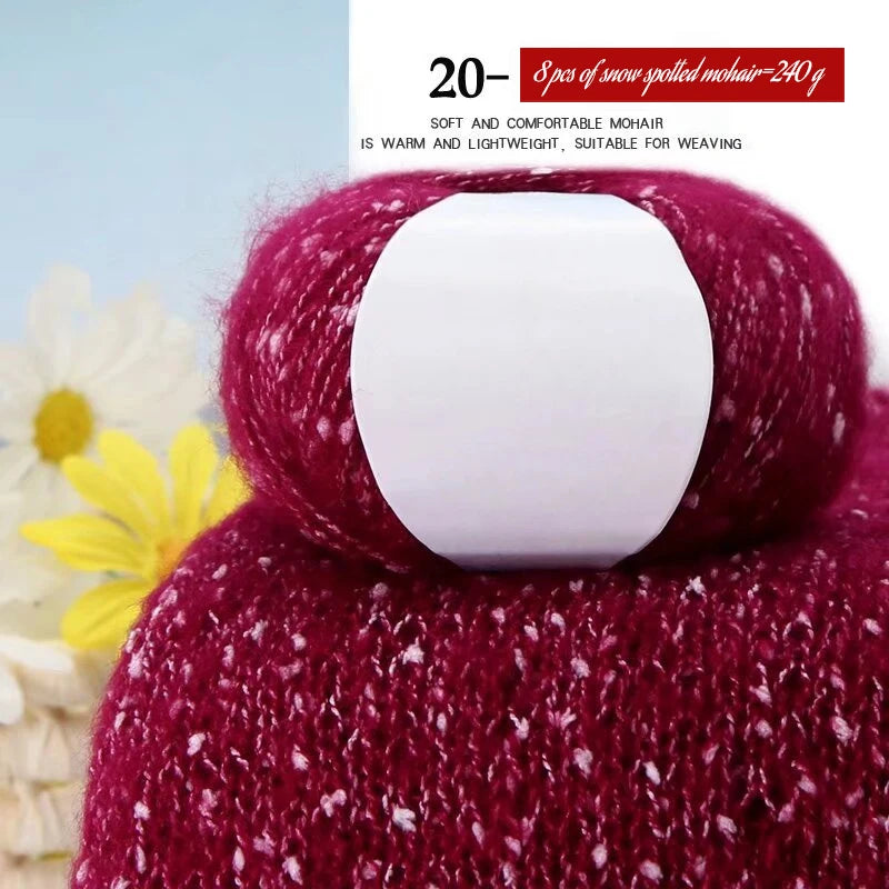Yarn, Snow-Dot Effect for Knitting Sweaters, Shawls, Headbands & Hats