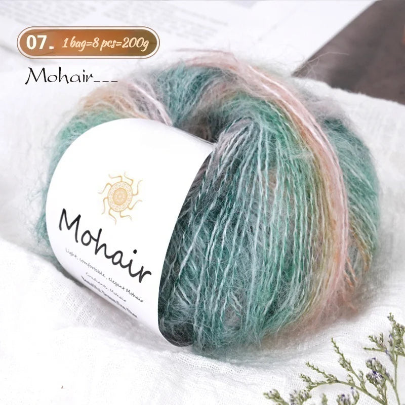 Yarn, Striped Gradient for Crochet Openwork Sweaters, Scarves & Shawls