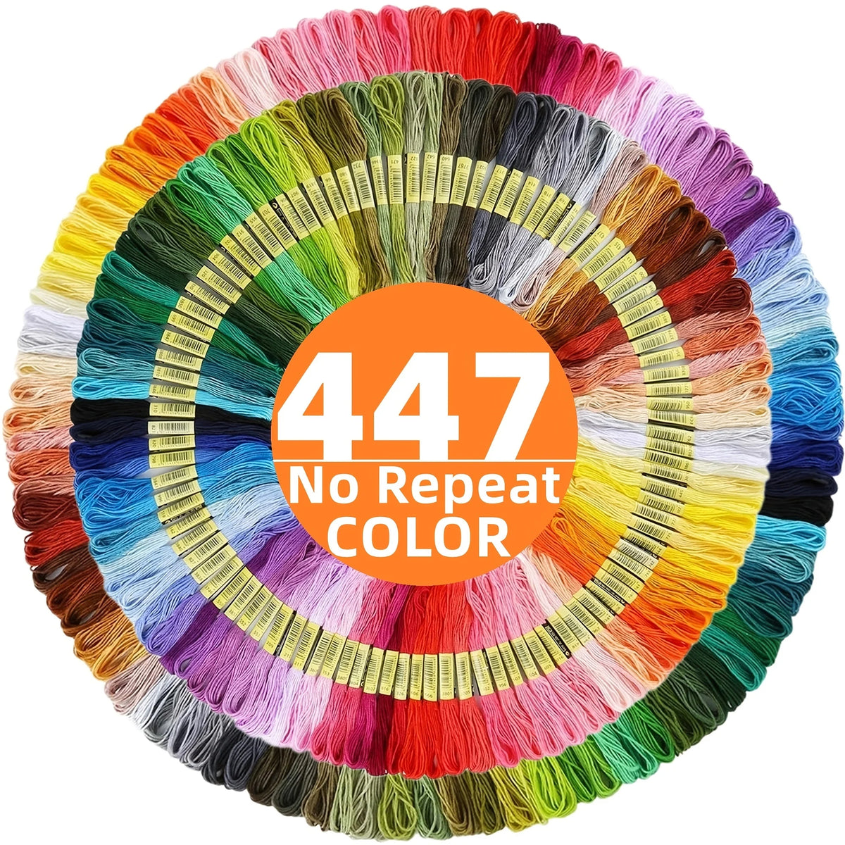 Embroidery Thread, Assorted Colors for Cross-Stitch & Needlework Projects