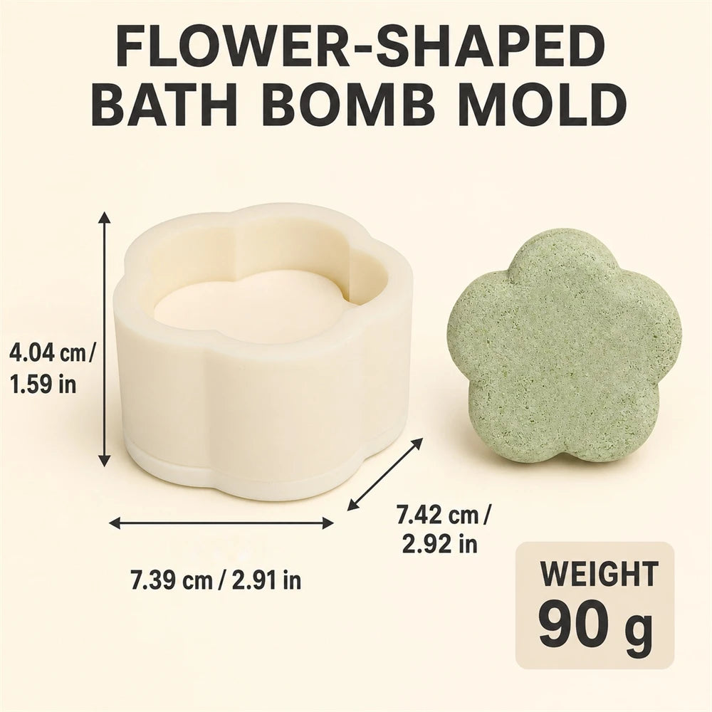 Bath Bomb Mold - Silicone, 4 Shapes