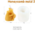 3D Bee Honeycomb Candle Molds Beehive Pillar Silicone Mold DIY Homemade Beeswax Scented Plaster Candle Soap Mold Home Decor