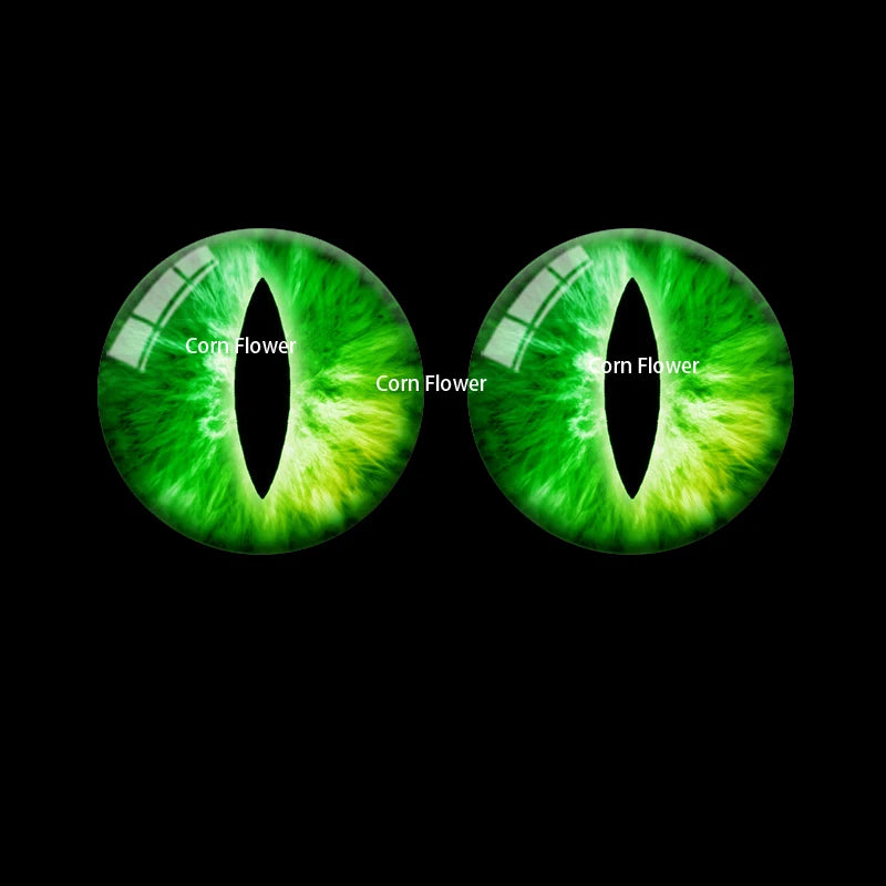 Doll Eyes Dragon Cat Slit Pupil Glass Cabochons Flatback 8-25mm 10pcs BJD