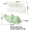 Candle Molds Silicone Sleeping Alligator Elephant 3D Animal DIY Soap Wax Casting