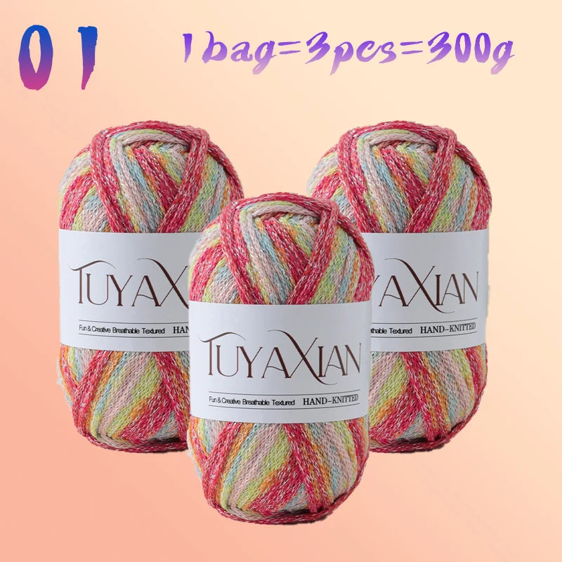 Yarn, Starlight Glitter Effect for Crochet Bags, Hats, Cushions & Crafts