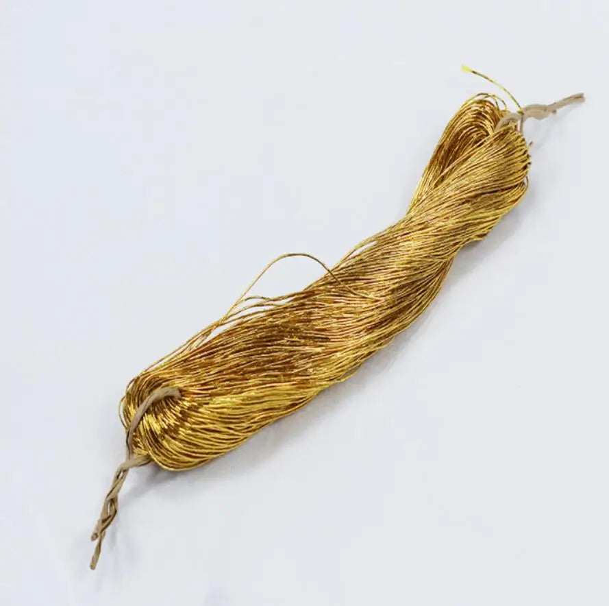 Embroidery Thread, Gold-Colored for Handmade Needlework & Stitching Crafts