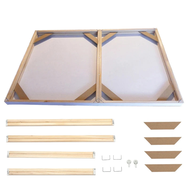 Ceiling light fixture kit with components on a white background
