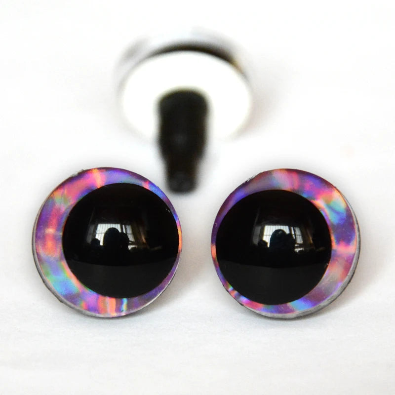 Doll Eyes Holographic Glitter Safety Eyes 12-30mm 20pcs Amigurumi Crochet