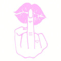 Funny Lips Middle Finger Car Premium Quality Replacement Accessory