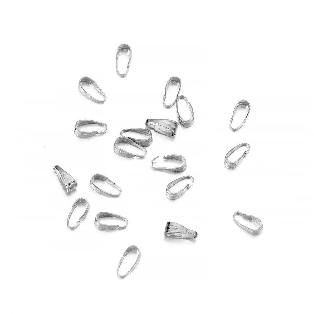 Pendant Bails Metal Clasp Necklace Connectors DIY Jewelry Making Craft Supplies