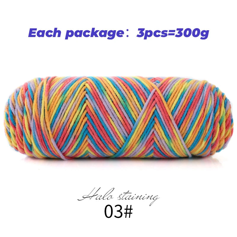 Yarn, Multicolor for Handmade Sweaters, Scarves, Blankets & Crochet Crafts