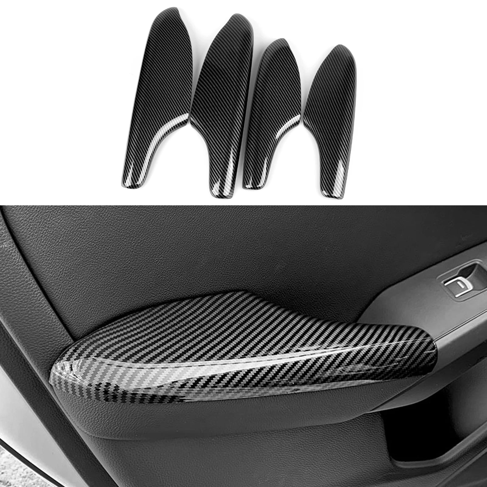 For Honda Civic 11th Gen (2022-2026) Accessories, Steering Wheel Trim, Center Console Gear Shift Panel ,Carbon Fiber ABS Sticker