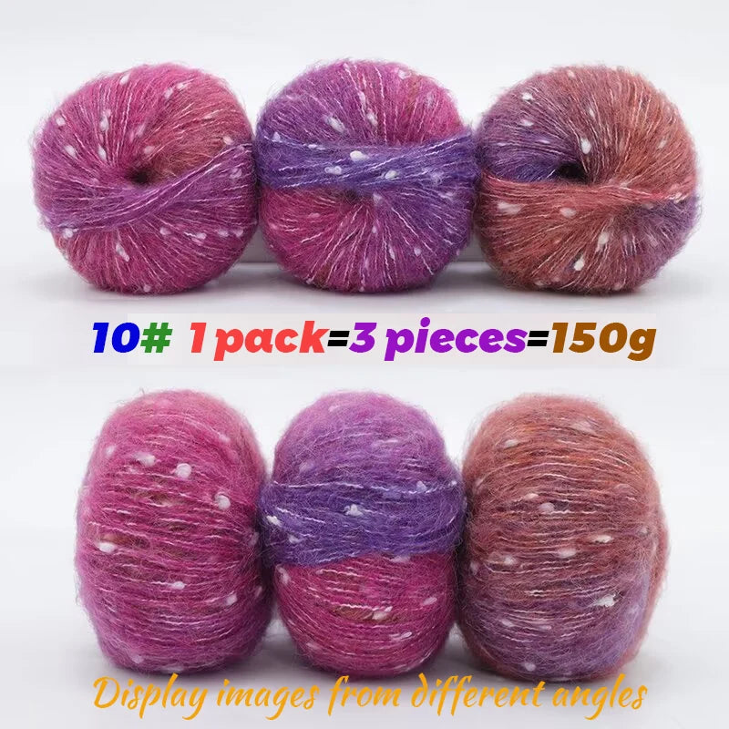 Yarn, Colorful Snow-Dot Effect for Knitting Sweaters, Hats, Scarves & Vests
