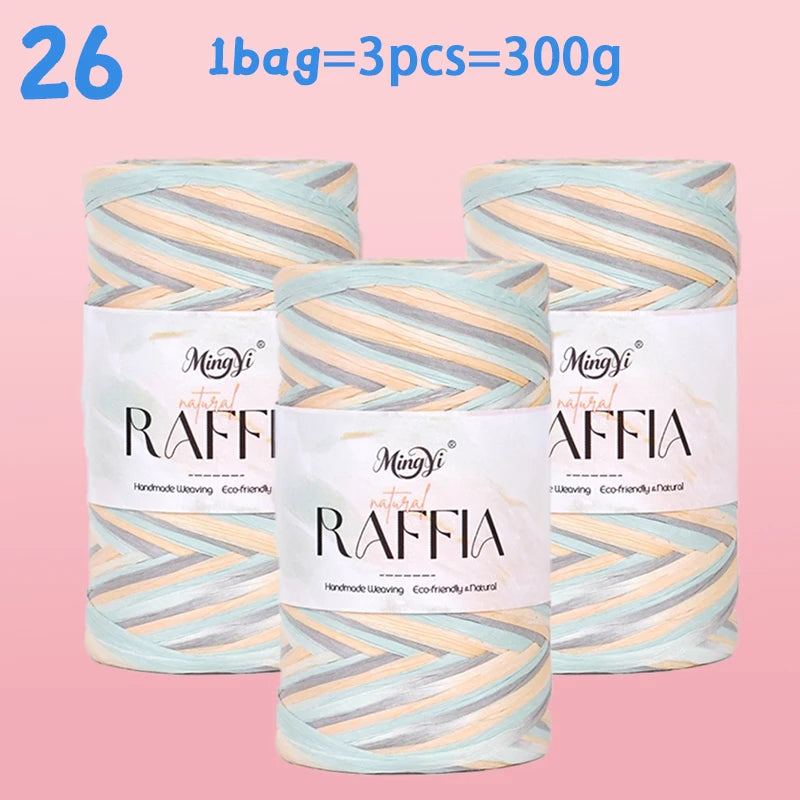 Yarn, Raffia-Style for Handmade Hats, Bags, Floor Mats & Storage Crafts