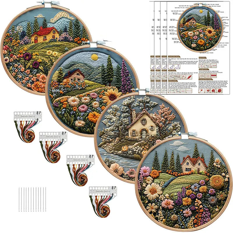 Embroidery Kit for Handmade Needlework, Stitching Practice & Creative Gifts