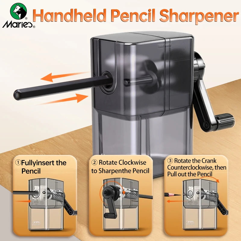 Pencil Sharpener, Marie's Manual — 5 Adjustable Hole Sizes, Artist & Student