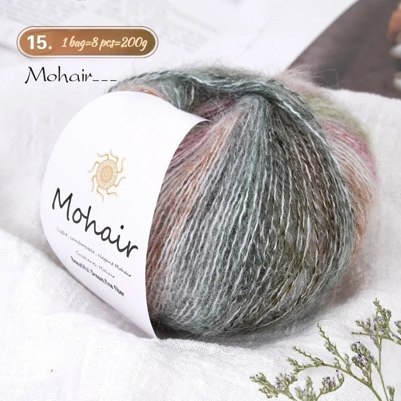 Yarn, Striped Gradient for Crochet Openwork Sweaters, Scarves & Shawls