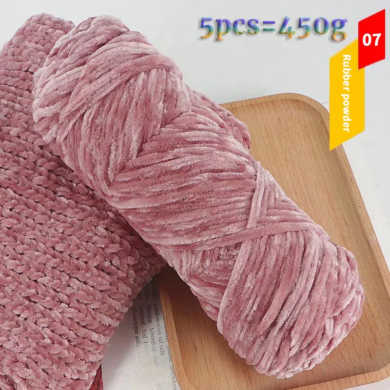 Yarn, Fine Chenille for Sweaters, Scarves, Hats, Rugs & Cushion Crafts