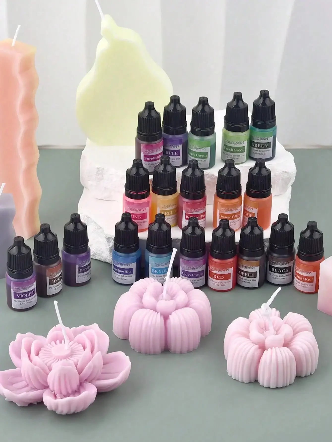 5ml 20 Colors Candle Dye Suitable For Silicone Mold DIY Handmade Scented Candles Soap Dye Soy Wax Colorant