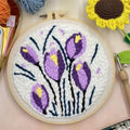 Punch Needle Kit, Flower Designs for Beginner Embroidery & Yarn Painting