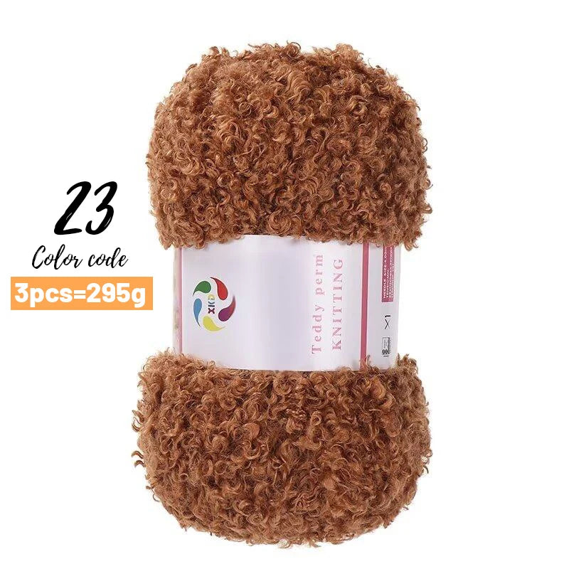 Yarn, Teddy-Style Faux Fur for Scarves, Sweaters, Bags & Cozy Home Crafts