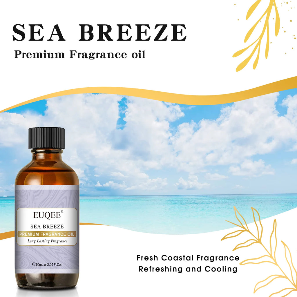 EUQEE 60ml Premium Fragrance Oil For Diffuser Candle Making Coconut & Vanilla Japanese Magnolia Bubble Gum Aroma Fragrance Oils