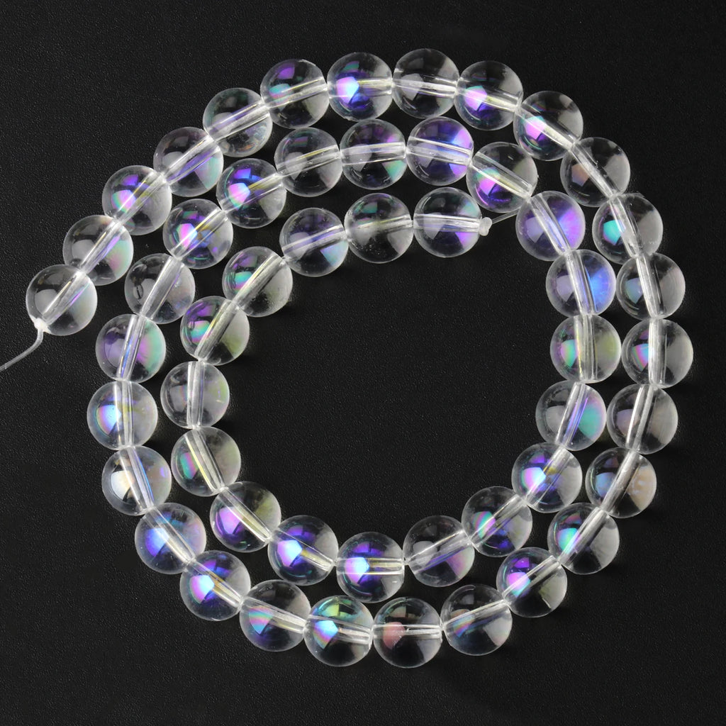 Stone Beads Round Purple Amethyst-Style for DIY Jewelry Making Bracelet Supplies