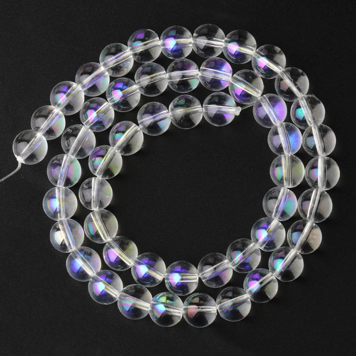 Stone Beads Round Purple Amethyst-Style for DIY Jewelry Making Bracelet Supplies