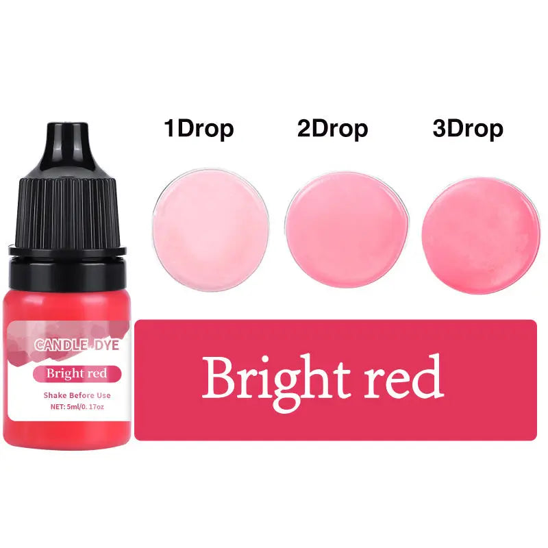 Liquid Candle & Soap Colorant 5ml — 20 Colors for Soy, Beeswax & Paraffin