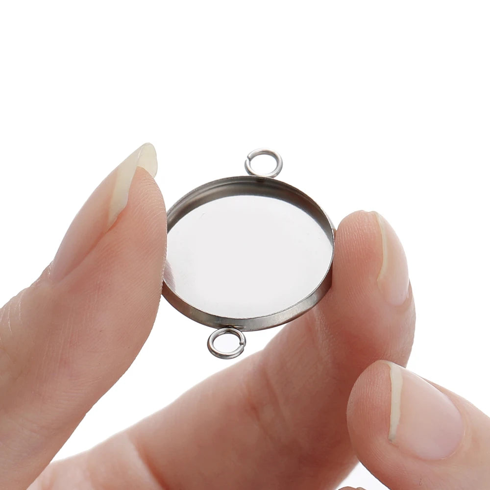 Jewelry Findings Stainless Steel Cabochon Cameo Base Settings DIY Jewelry Making
