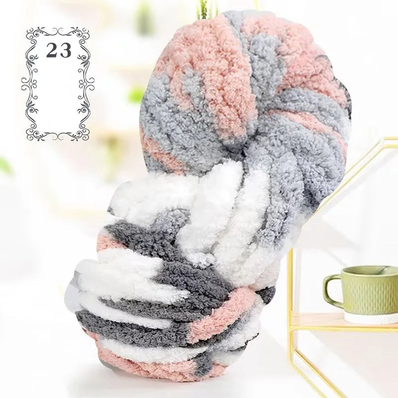 Yarn, Thick Chenille for Handmade Throws, Blankets, Rugs & Pet Bed Crafts