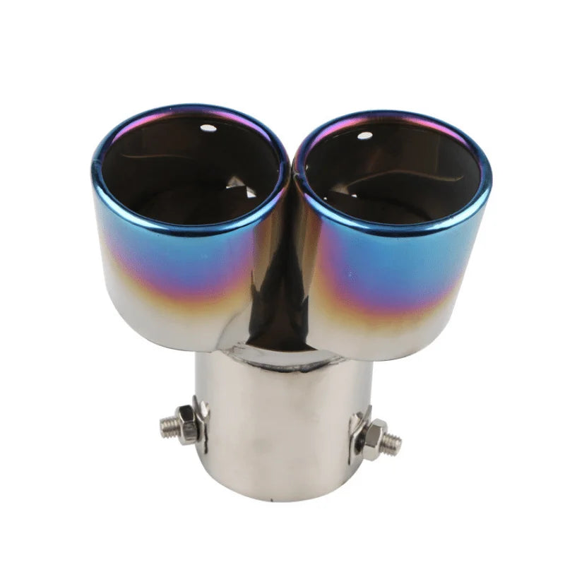 Universal 1-to-2 Stainless Steel Exhaust Tail Pipe Tip | Dual Outlet