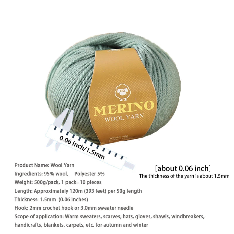 Yarn, Medium-Fine for Hand Knitting Sweaters, Scarves & Winter Hats