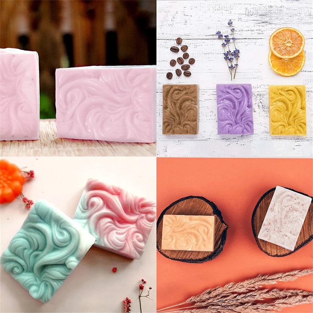 4 Cavity Wave Flower Silicone Soap Mold DIY Ocean Wave Aromatherapy Plaster Soap Mold Handmade Cloud Cold Process Soap Molds