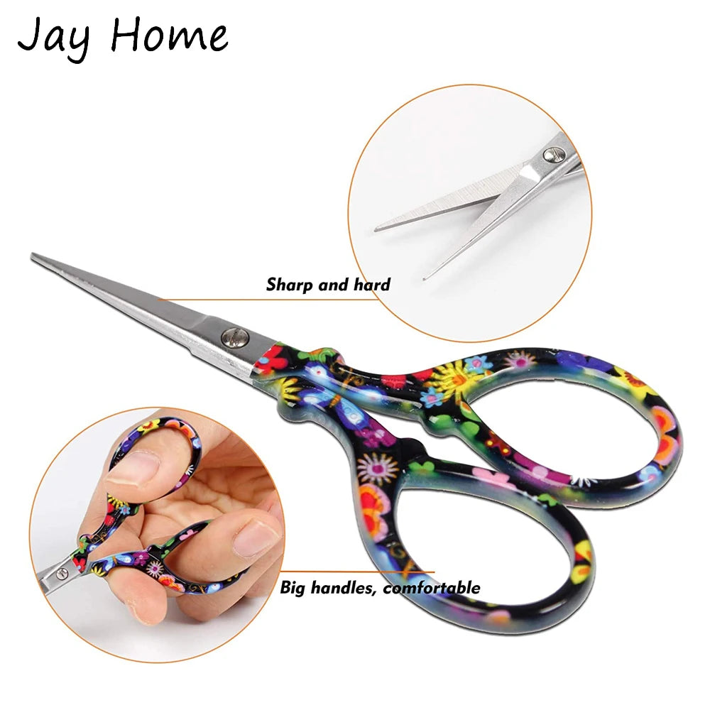 Embroidery Scissors with Protective Cover for Sewing & Needlework Crafts
