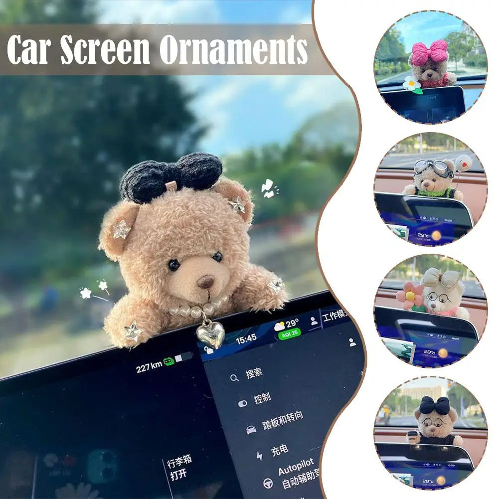 Car Decoration Interior Bear Screen Car Dashboard Ornament Decoration