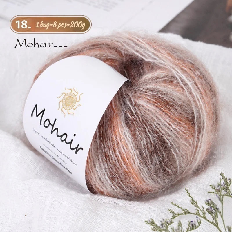 Yarn, Striped Gradient for Crochet Openwork Sweaters, Scarves & Shawls