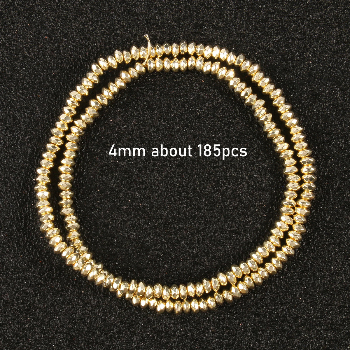 Stone Beads Gold-Tone Hematite-Style Mixed Shapes for DIY Jewelry Making