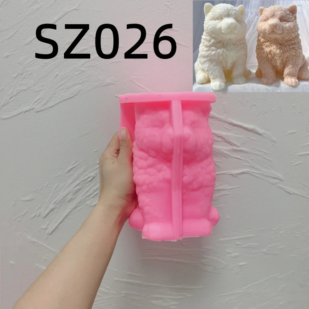 Dog Breed Candle Mold, 11 Styles — Puppy Silicone Mold, Soy Wax & Resin