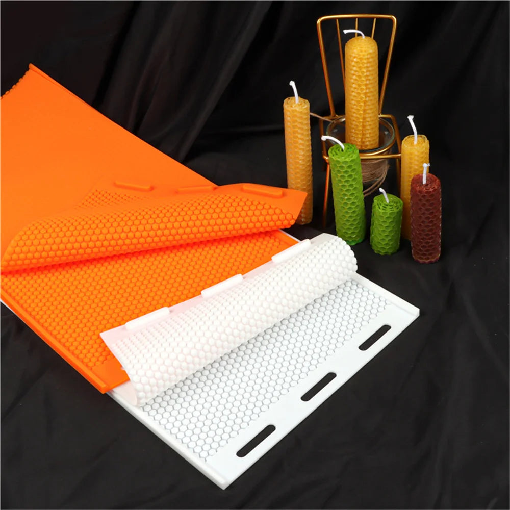 Silicon Flexible Beehive Wax Machine Foundation Sheets Mold Beeswax Foundation Press Mould Beekeeping for Beekeeper Candle