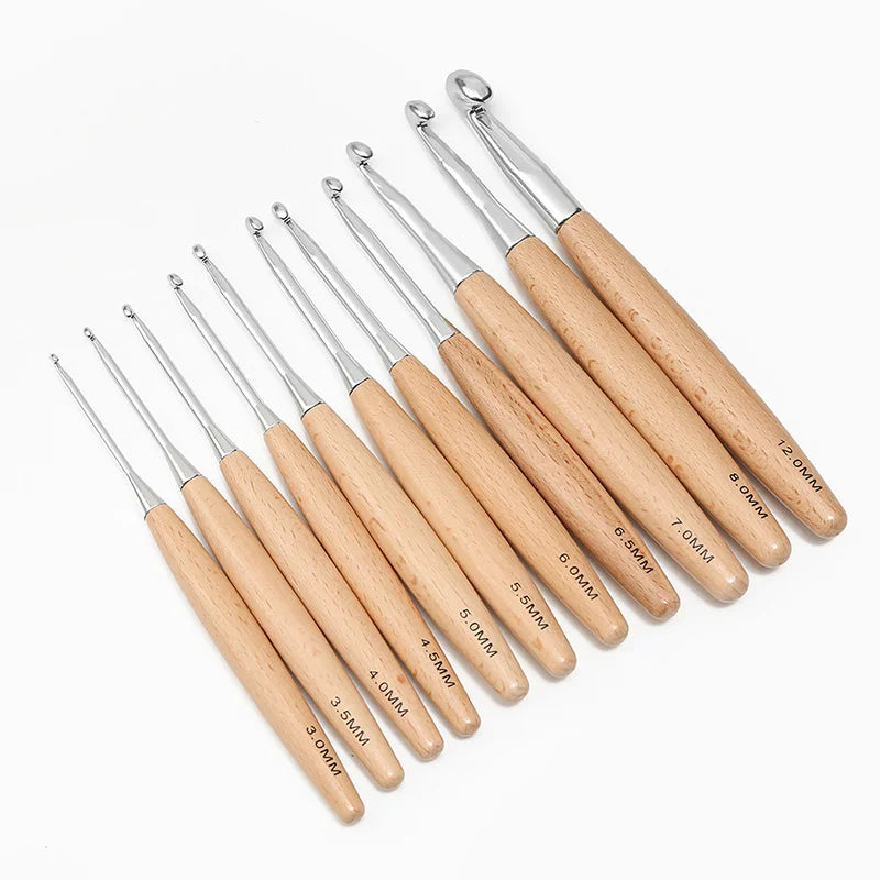 Crochet Hook, Wooden Handle for Handmade Sweaters & Needlecraft Projects