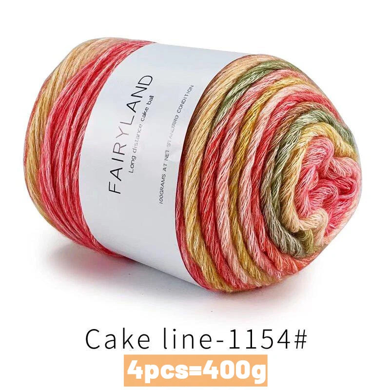 Yarn, Rainbow Gradient Cake for Handmade Sweaters, Scarves & Winter Hats