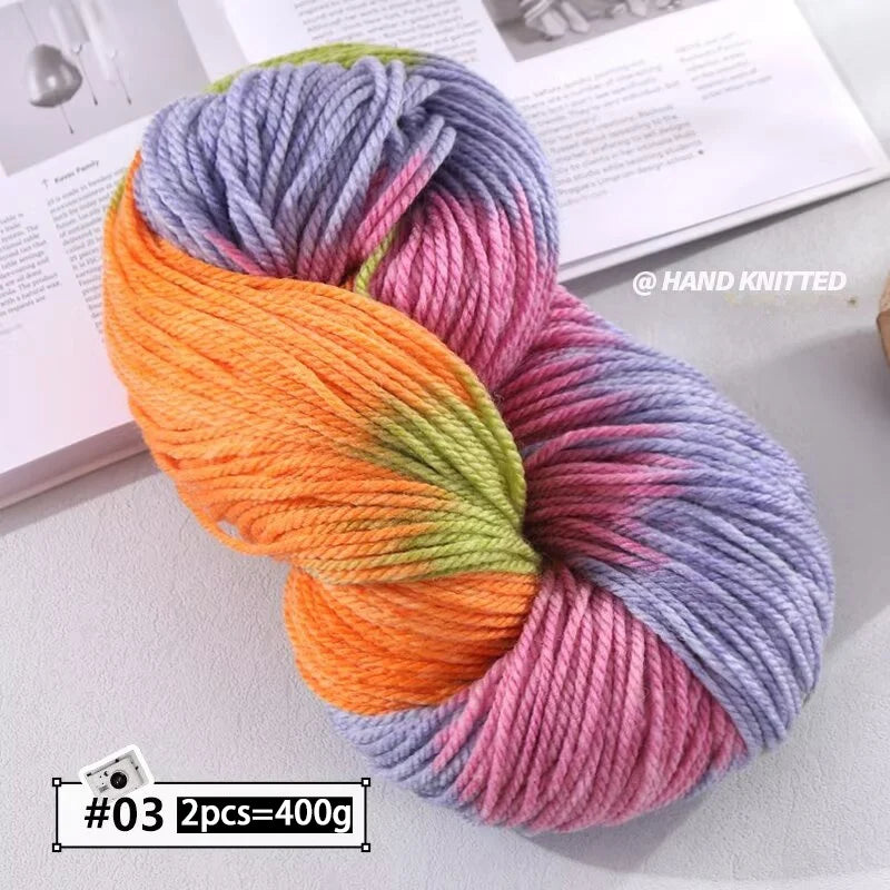 Yarn, Chunky Color Gradient for Handmade Coats, Scarves, Hats & Gloves