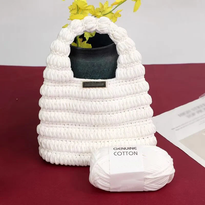 Yarn, Hollow Cord for Crochet Shoes, Scarves, Bags, Hats & Blanket Crafts