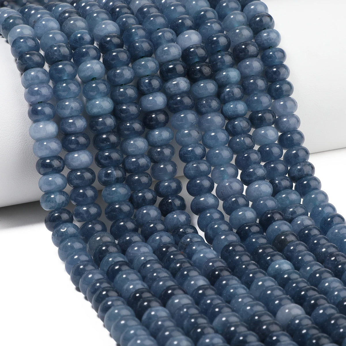 Stone Beads Blue Sapphire-Style Abacus Rondelle for DIY Jewelry Making