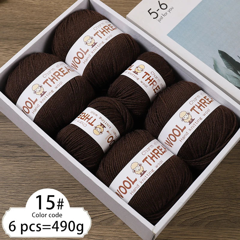 Yarn, Medium-Coarse for Knitting Sweaters, Scarves, Hats & Winter Crafts