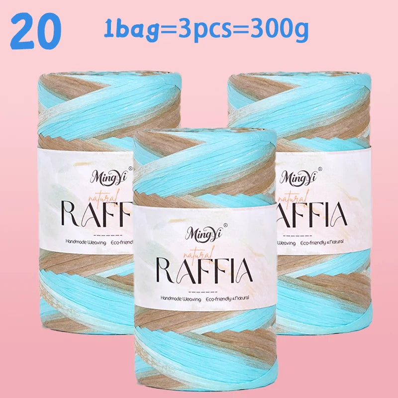 Yarn, Raffia-Style for Handmade Hats, Bags, Floor Mats & Storage Crafts