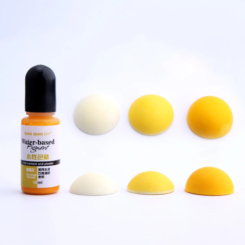 Cement & Plaster Liquid Dye, 10ml — 12 Colors, Gypsum Craft Pigment