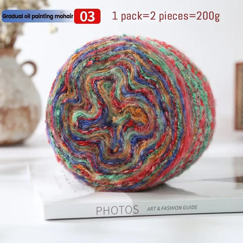 Yarn, Painterly Rainbow Gradient for Sweaters, Coats, Gloves & Scarves