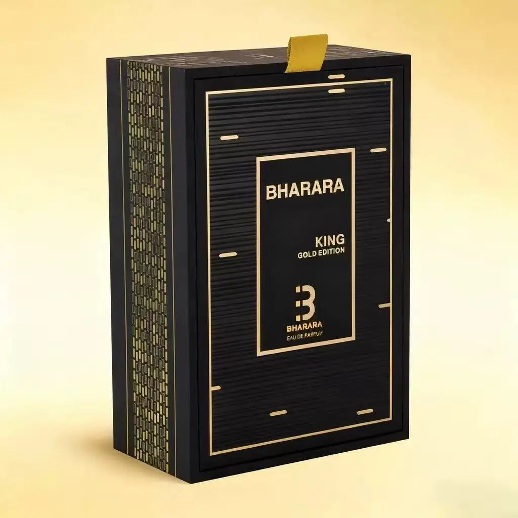 Bharara King Gold Edition Men's Cologne EDP 3.4 oz Woody Spicy with Travel Spray