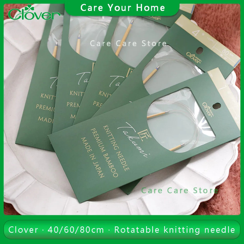 Knitting Needles, Clover Bamboo Swivel Circular for Handmade Yarn Crafts